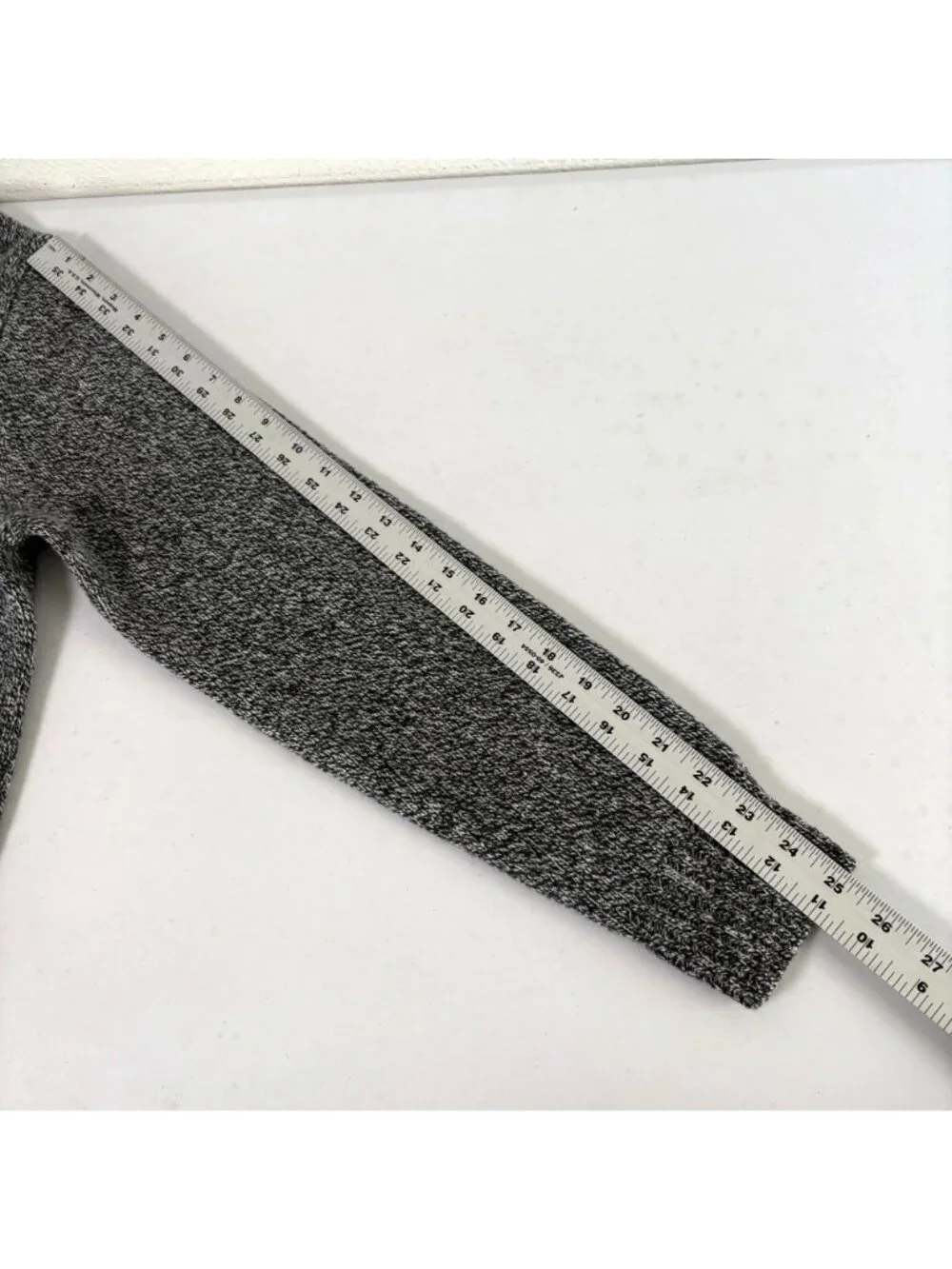 J Crew Rugged Merino Wool Blend Sweater Mens Size M Marled Black Crew Neck NWT - Picture 8 of 9